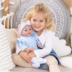 Bayer Design Reborn Babydocka 38 cm, blå-7
