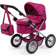 Bayer Design Trendy dockvagn med skötväska cerise