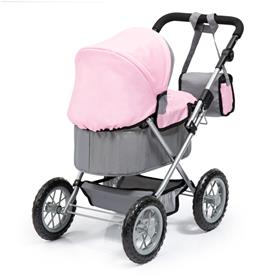 Bayer Design Trendy dockvagn med skötväska grå/rosa-5