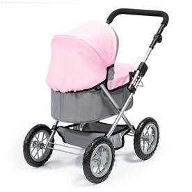 Bayer Design Trendy dockvagn med skötväska grå/rosa-8