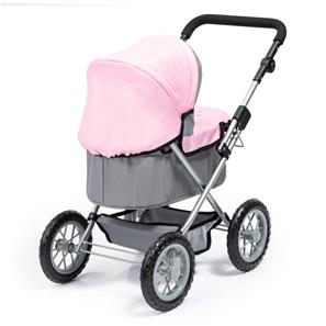 Bayer Design Trendy dockvagn med skötväska grå/rosa-8