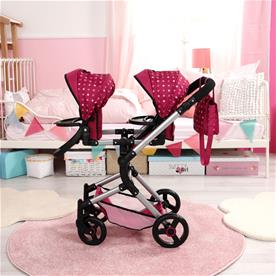 Bayer Design tvilling Klappvagn, Neo - Pink-10