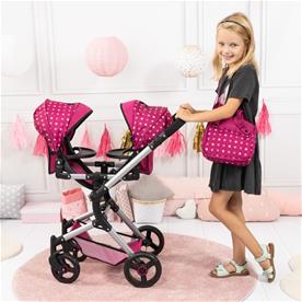 Bayer Design tvilling Klappvagn, Neo - Pink-3