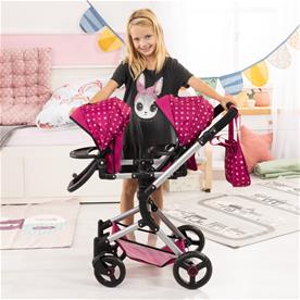 Bayer Design tvilling Klappvagn, Neo - Pink-6