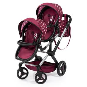 Bayer Design tvilling Klappvagn, Xeo - bordeaux
