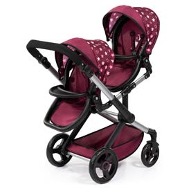 Bayer Design tvilling Klappvagn, Xeo - bordeaux-9