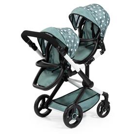 Bayer Design tvilling Klappvagn, Xeo -Grön stjärnor-9