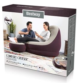 Bestway Comfort Cruiser mörk, plommonfärgad Liggstol 121x100x86cm-6