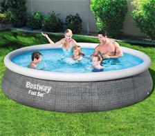 Bestway Fast Set Pool Rattan Set 396x84cm m/pump