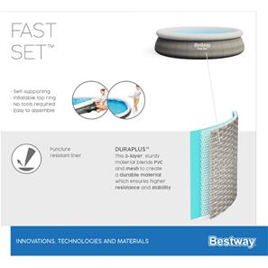  Bestway Fast Set Pool 366 x 76cm (Ny modell)-7