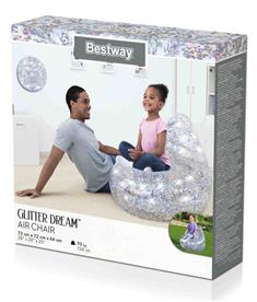 Bestway Glimmer Uppblåsbar stol 72x72x64 cm-6