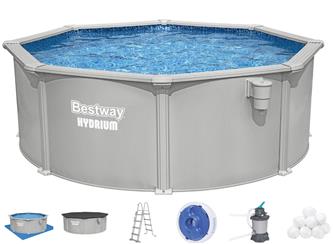 Bestway Hydrium 366 x 122 cm stålpool med sandfilter (2026 model)