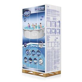 Bestway Hydrium 460 x 120 cm stålpool med sandfilter, stege m.m.-6