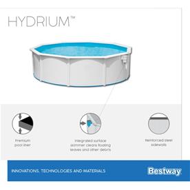 Bestway Hydrium 460 x 120 cm stålpool med sandfilter, stege m.m.-8