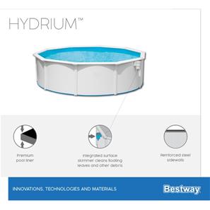 Bestway Hydrium 460 x 120 cm stålpool med sandfilter, stege m.m.-8