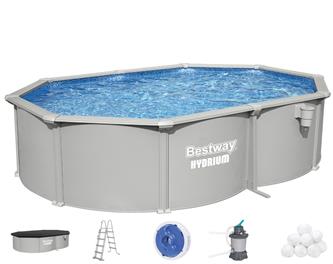 Bestway Hydrium 500 x 366 x 122 cm Oval Stålväggspool Set (2027 model)
