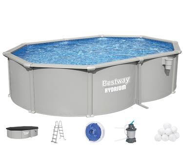 Bestway Hydrium 500 x 366 x 122 cm Oval Stålväggspool Set (2027 model)