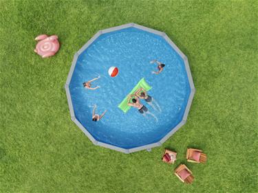 Bestway Hydrium 549 x 132 cm Runt Stålväggspool Set (2027 model)-3