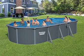 Bestway Hydrium 732 x 366 x 132 cm Oval Stålväggspool Set (2026 model)-3