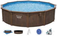 Bestway Hydrium 549 x 132 cm Runt Stålväggspool Set (2025 model)