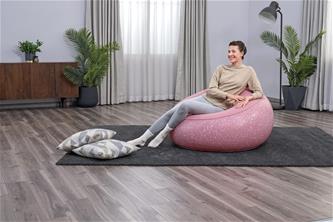 Bestway ''Inflate-A-Chair'' Uppblåsbar stol 112 x 122 x 66 cm, Clay Pink-3
