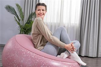 Bestway ''Inflate-A-Chair'' Uppblåsbar stol 112 x 122 x 66 cm, Clay Pink-4