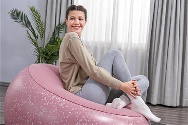 Bestway ''Inflate-A-Chair'' Uppblåsbar stol 112 x 122 x 66 cm, Clay Pink-4