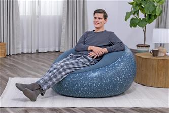 Bestway ''Inflate-A-Chair'' Uppblåsbar stol 112 x 122 x 66 cm, mörkblå-3