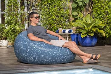 Bestway ''Inflate-A-Chair'' Uppblåsbar stol 112 x 122 x 66 cm, mörkblå-4