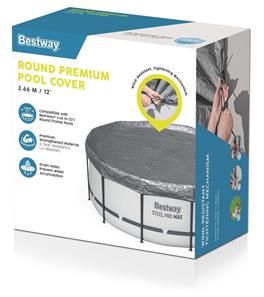 Bestway Poolskydd 366 cm Premium rund poolöverdrag