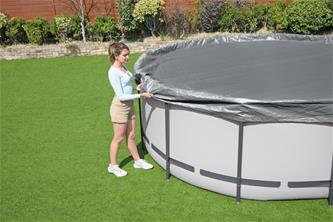 Bestway Poolskydd 427 cm Premium rund poolöverdrag-7