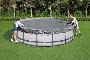 Bestway Poolskydd 457 cm Premium rund poolöverdrag-5