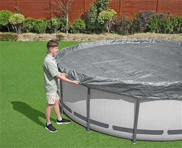 Bestway Poolskydd 457 cm Premium rund poolöverdrag-7
