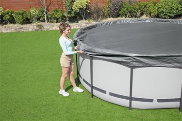 Bestway Poolskydd 488 cm Premium rund poolöverdrag-7