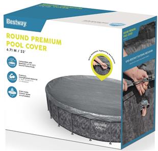 Bestway Poolskydd 671 cm Premium rund poolöverdrag