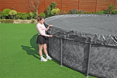 Bestway Poolskydd 671 cm Premium rund poolöverdrag-6