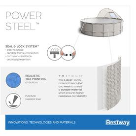 Bestway Power Steel  396 x 107 cm m/Baldakin, pump, stege m.m.-10