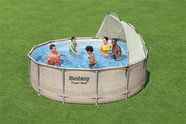 Bestway Power Steel  396 x 107 cm m/Baldakin, pump, stege m.m.-3