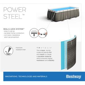 Bestway  Power Steel 404 x 201 x 100 cm rektangulär pool med pump etc.-7