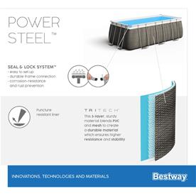 Bestway  Power Steel 412 x 201 x 122 cm Rektangulär pool med pump etc.-6