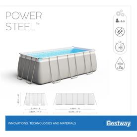 Bestway  Power Steel 488 x 244 x 122 cm Rektangulär pool-8