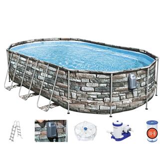 Bestway  Power Steel 610 x 366 x 122 cm Komfort Jet Pool