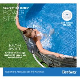 Bestway  Power Steel 610 x 366 x 122 cm Komfort Jet Pool-9