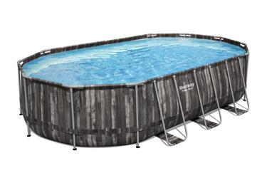 Bestway  Power Steel 610 x 366 x 122 cm Oval pool m/pump, stege-5