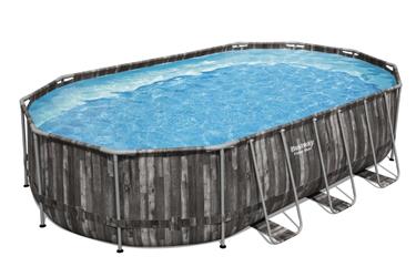 Bestway  Power Steel 610 x 366 x 122 cm Oval pool m/pump, stege-7