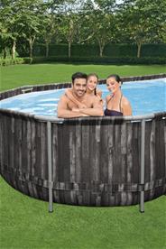 Bestway  Power Steel 732 x 366 x 122 cm Oval pool m/stege mv-3