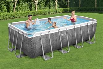 Bestway  Power Steel Rektangulär pool 488 x 244 x 122 cm Specialutgåva-2