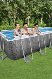 Bestway  Power Steel Rektangulär pool 488 x 244 x 122 cm Specialutgåva-3