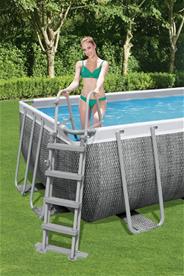 Bestway  Power Steel Rektangulär pool 488 x 244 x 122 cm Specialutgåva-4