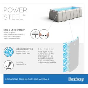 Bestway  Power Steel Rektangulär pool 549 x 274 x 122 cm-9
